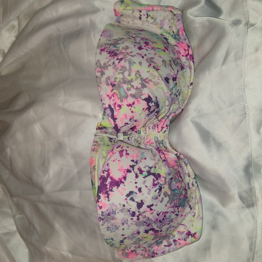 Victoria’s Secret Wired Strapless Bikini Top Fun Floral 32B